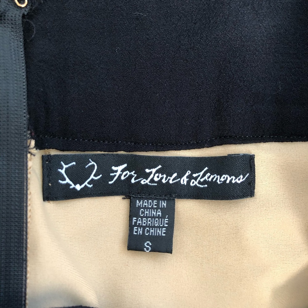 For Love and Lemons Sonya Skirt Lace Black Sz Sm - Picture 2 of 5